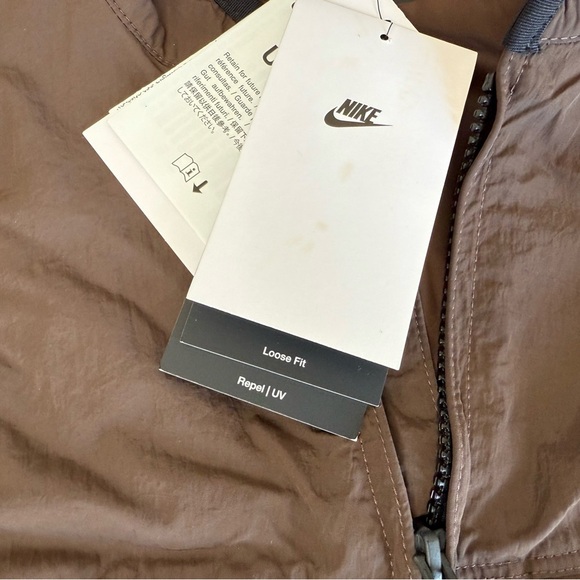 Nike Men's Tech Woven Track Vest Sleeveless Jacket Brown Small NEW - Picture 6 of 7